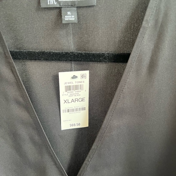 NWT INC XL Women's Lace-Sleeve Blouse - Picture 6 of 11